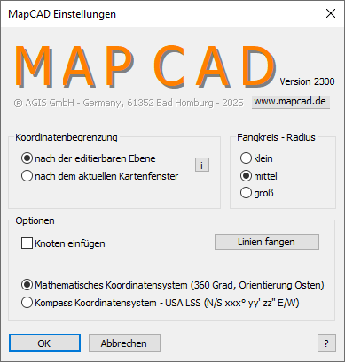 Einstellungen_MapCAD
